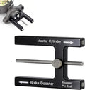 Aluminum Brake Booster Rod Adjustment Tool, Brake Master Cylinder Depth Checker Fits Most Boosters with Adjustable Pins for Accurate Pedal Travel (Black)