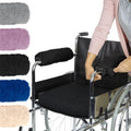 Wheelchair Armrest Pads (2 PCS) - Memory Foam Sheepskin Cushion Accessories for Transport Electric Wheel Chair Arm