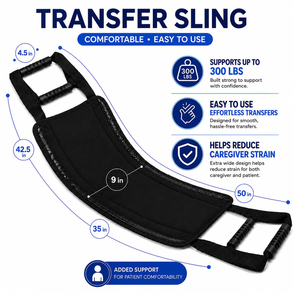 Patient Transfer Sling, Lift Assist Belt for Seniors, Elderly and Disabled