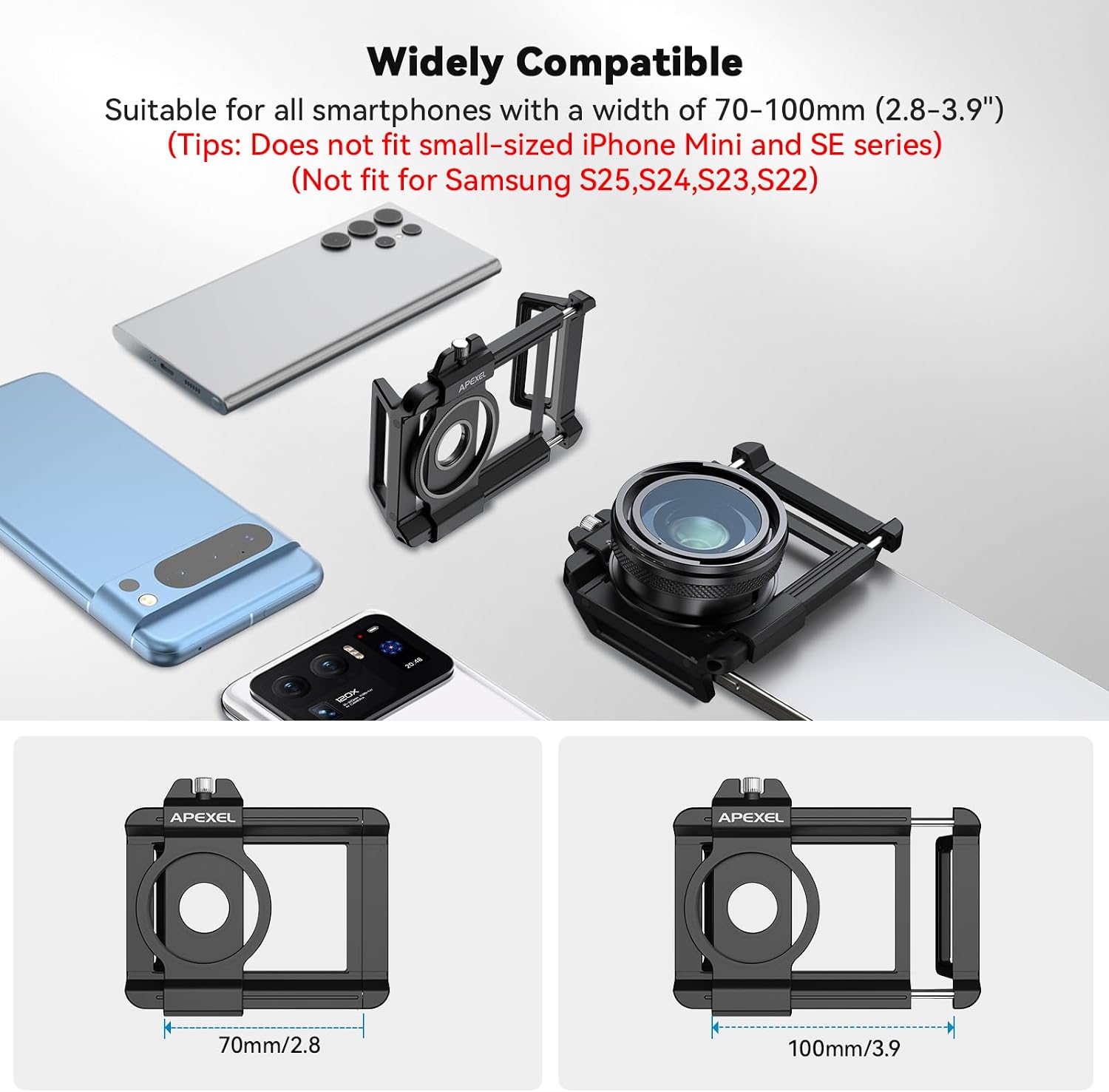 Macro Lens Kit for Smartphone, 10-20X Micro Phone Lens with Universal Lens Clip, HD Magnifier Photography Lens for