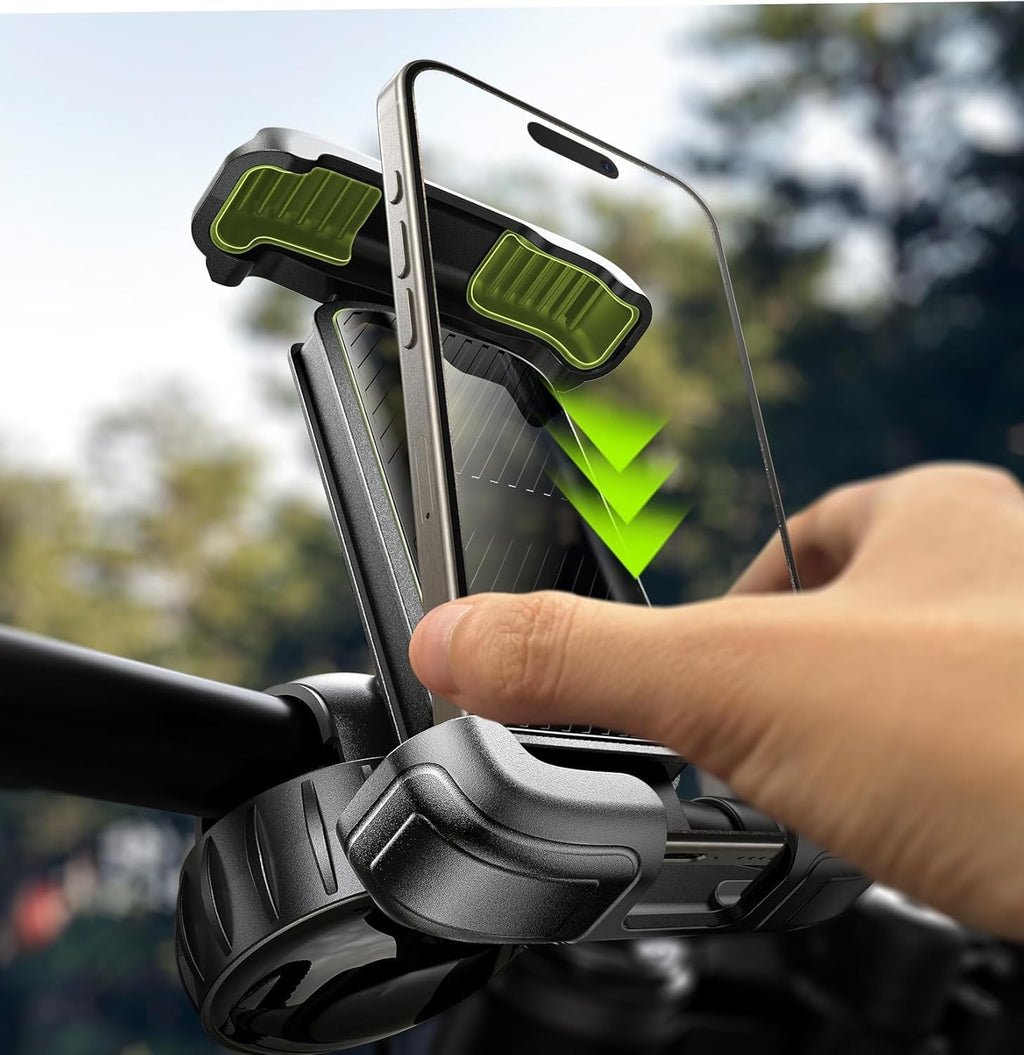 Bike Phone Holder, [Super Easy Install] Motorcycle Phone Mount Ebike Accessories Bicycle Handlebar Holder Mount Gifts