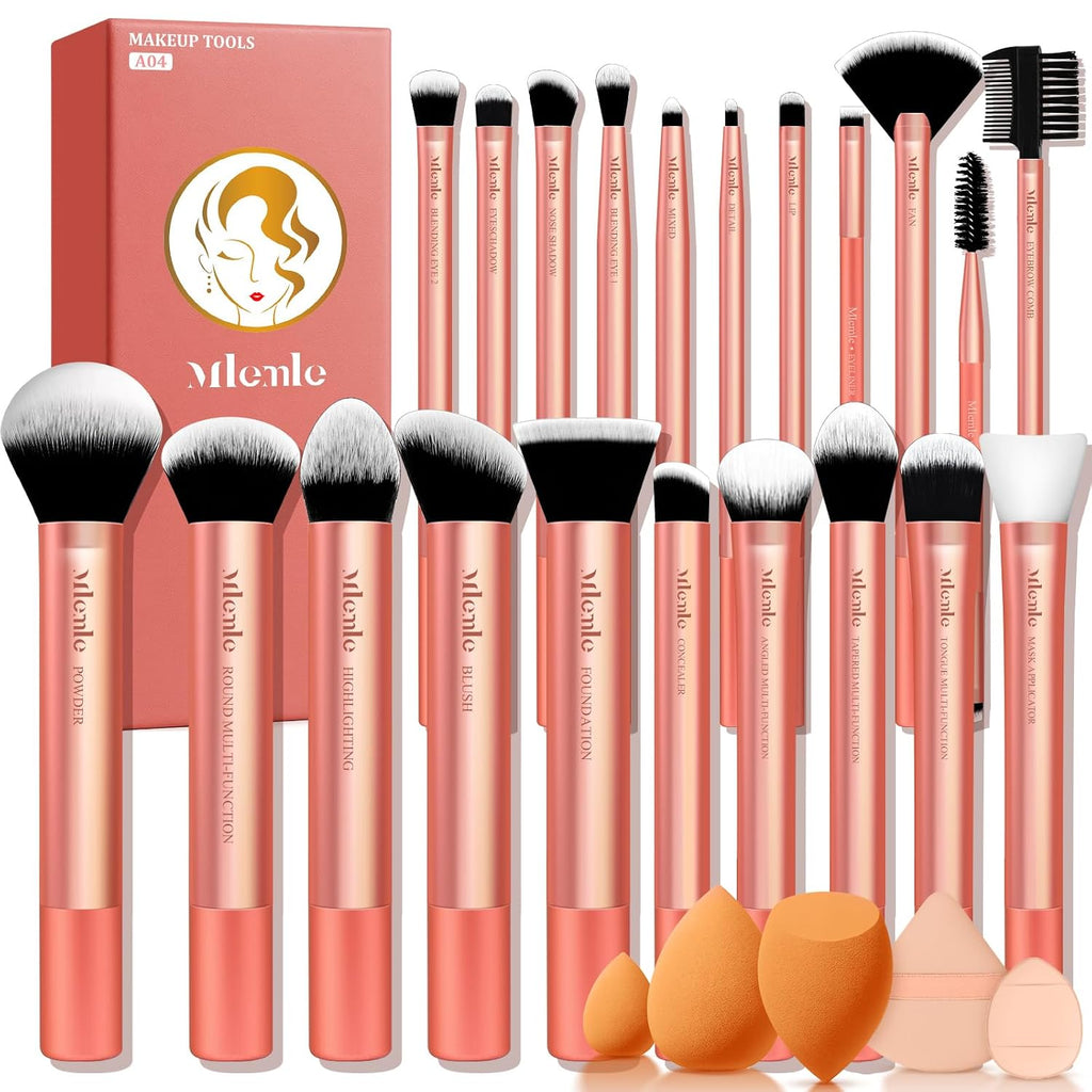 Makeup Brushes Set, Mlemle Professional 26 Pcs Makeup Kit, Include Powder Blush Concealers Foundation Eye shadows 21