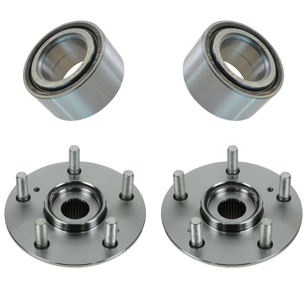 TRQ 2 Piece Front Wheel Bearing & Hub Kit Set