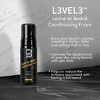 Level 3 Leave-In Beard Conditioner Foam, Lightweight Hydrator, 5 fl oz