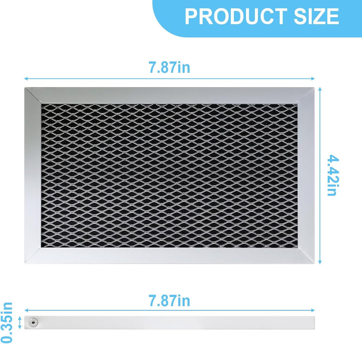 2 PCS Microwave Charcoal Filter Fit for GE Microwave Grease Filter