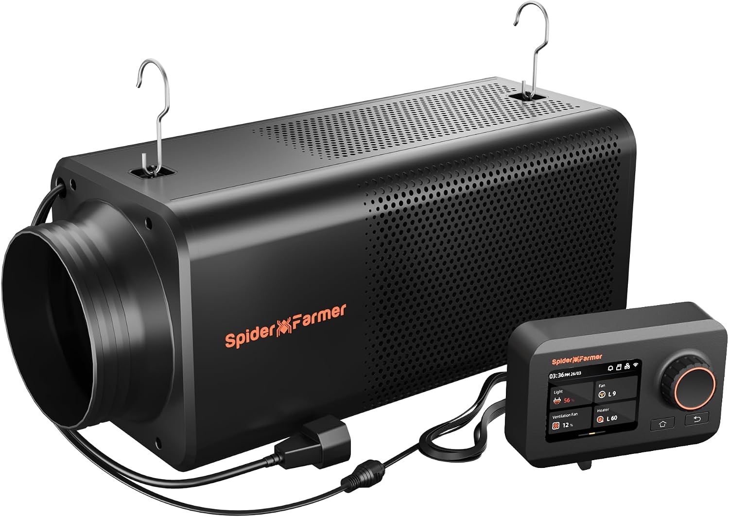 6" Inline Fan & Carbon Filter Combo with GGS Controller | Inline Fan with Carbon Filter 2 in 1, 345 CFM, 4000RPM Air