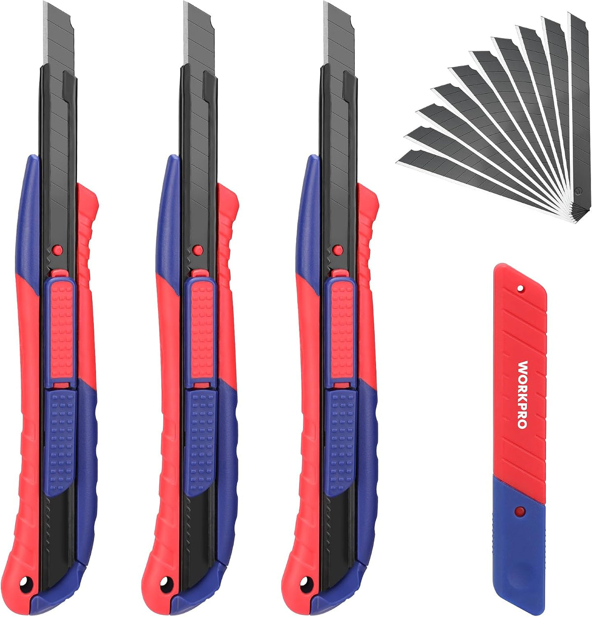 2-In-1 Safety Utility Knife Retractable Snap-off blade, Metal Box Cutter Set, Razor Knife Exacto Craft Knives, with