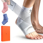 Ultra-Thin Ankle Brace for Women Men, Breathable Compression Ankle Support for Sprained Ankle, Achilles Tendonitis &