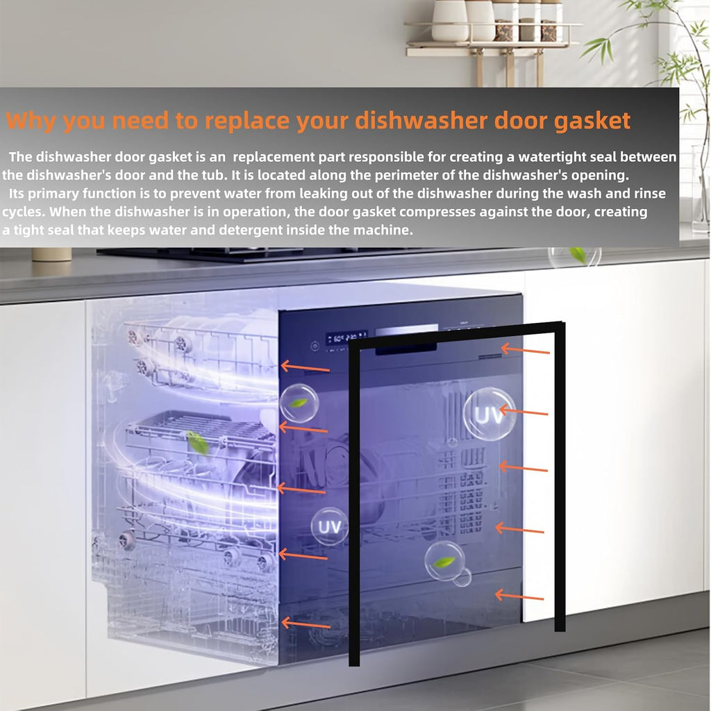 3920DD3005A Dishwasher Rubber Door Seal Compatible with LG Dishwasher Replacement Parts. Suitable for LG Dishwasher Door Gasket Replacement, Comes with 2 Yr Warranty.