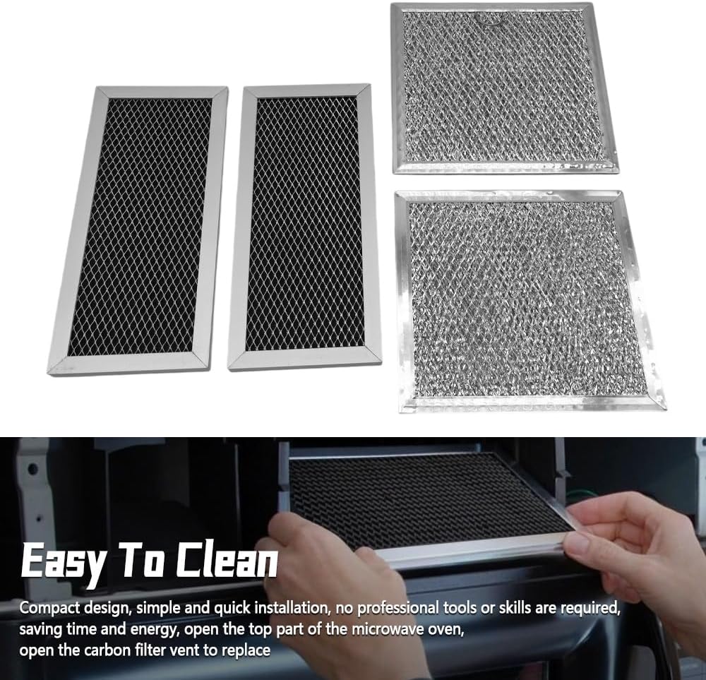 Microwave Charcoal Filter and Grease Filter Set Fit for Samsung