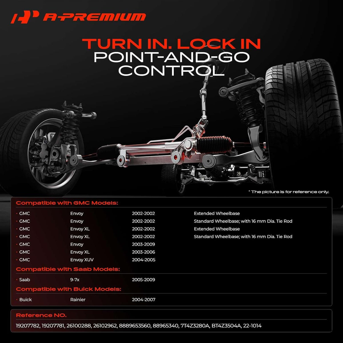 A-Premium Hydraulic Power Steering Rack and Pinion Compatible with Chevy