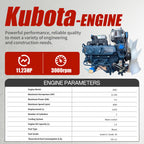 3,100 lbs Mini Excavator with Kubota-Engine & Side Swing Boom