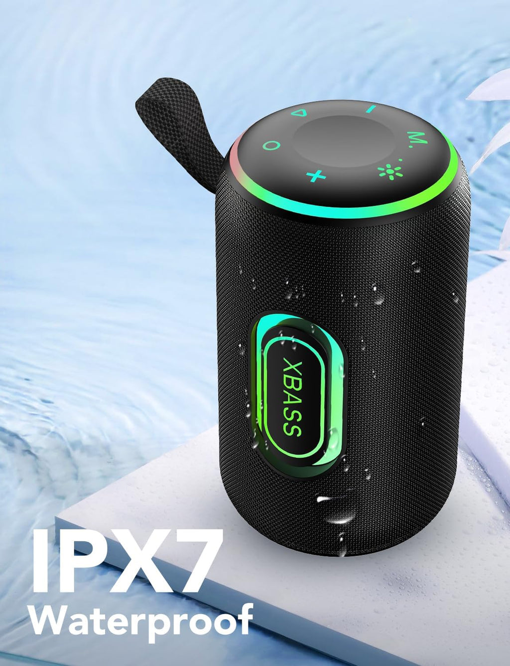 Portable Bluetooth Speaker, Bluetooth 5.4 Speaker, 30W Dual Speaker, 2.0 Channel, Deep Bass, 30H Playtime, Colorful