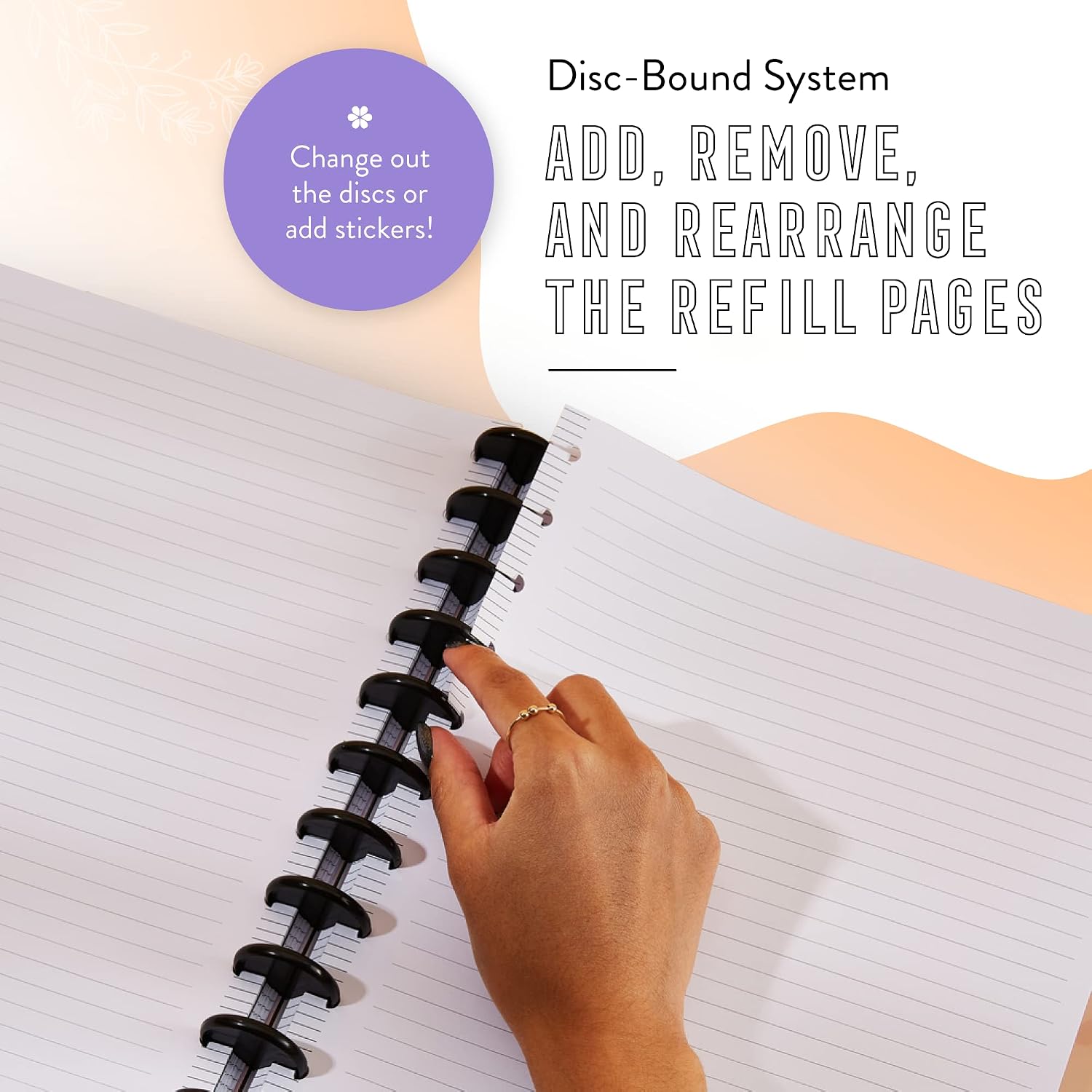 Happy Planner Plans + Notes Planner Refill Paper, 100 Sheets of Lined Refill Paper for Journals, Big Size