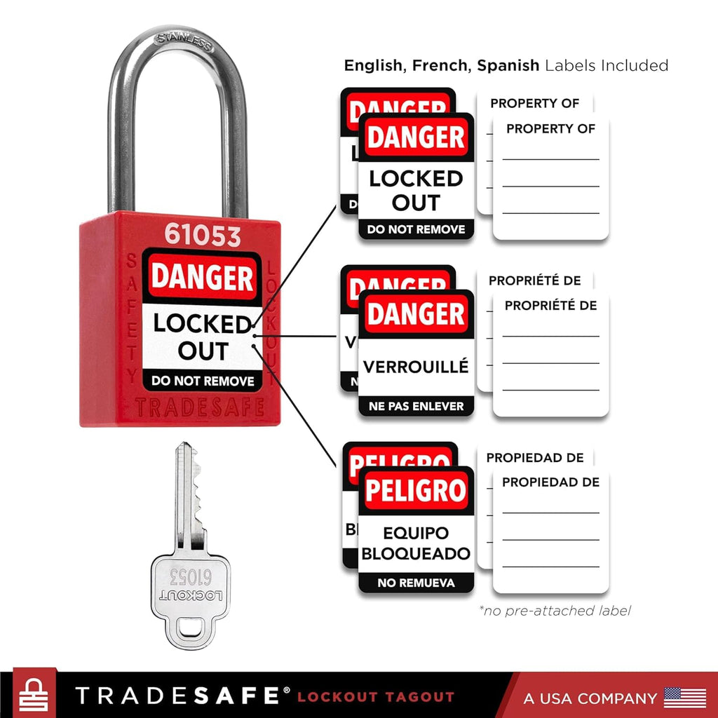 Electrical Lockout Tagout Kit, Loto Kit, 1 Key Per Loto Lock