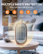Space Heater, Portable Small Heater for Indoor Use, Quiet & Compact