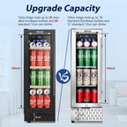 24" Dual Zone Wine and Beverage Refrigerator Quiet Black