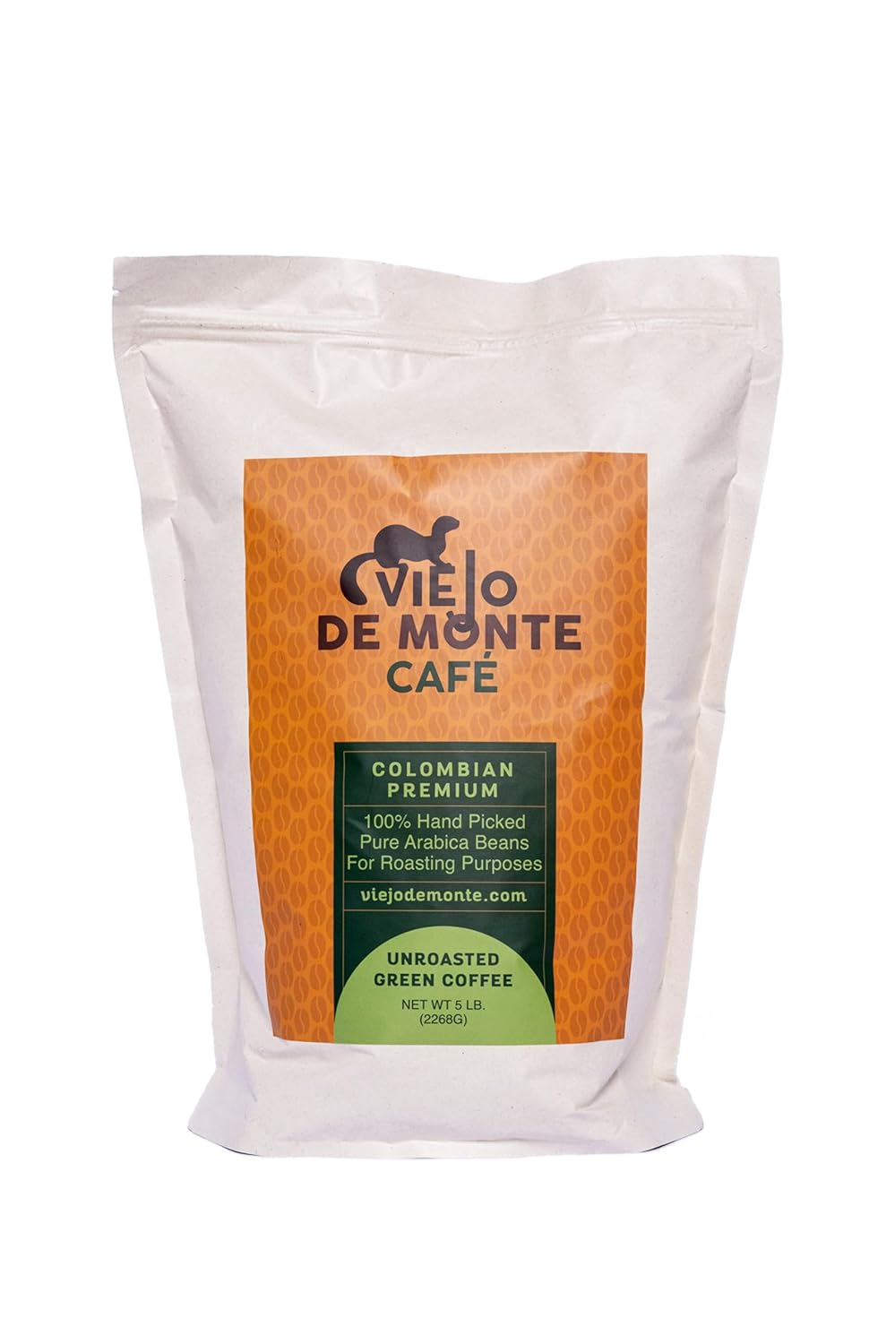 VIEJO DE MONTE Green Coffee Beans, Unroasted Whole Bean, 5 lbs | Specialty Grade for Fresh Roast | Perfect for Home