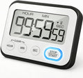 Digital Kitchen Timer Magnetic Loud Alarm, Large LCD Screen Silent/Beeping Multi-Function for Teachers Classroom