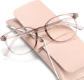 Blue Light Blocking Glasses Women, Fashion Round Transparent Anti Blue Light Glasses with Anti Eyestrain & UV Glare