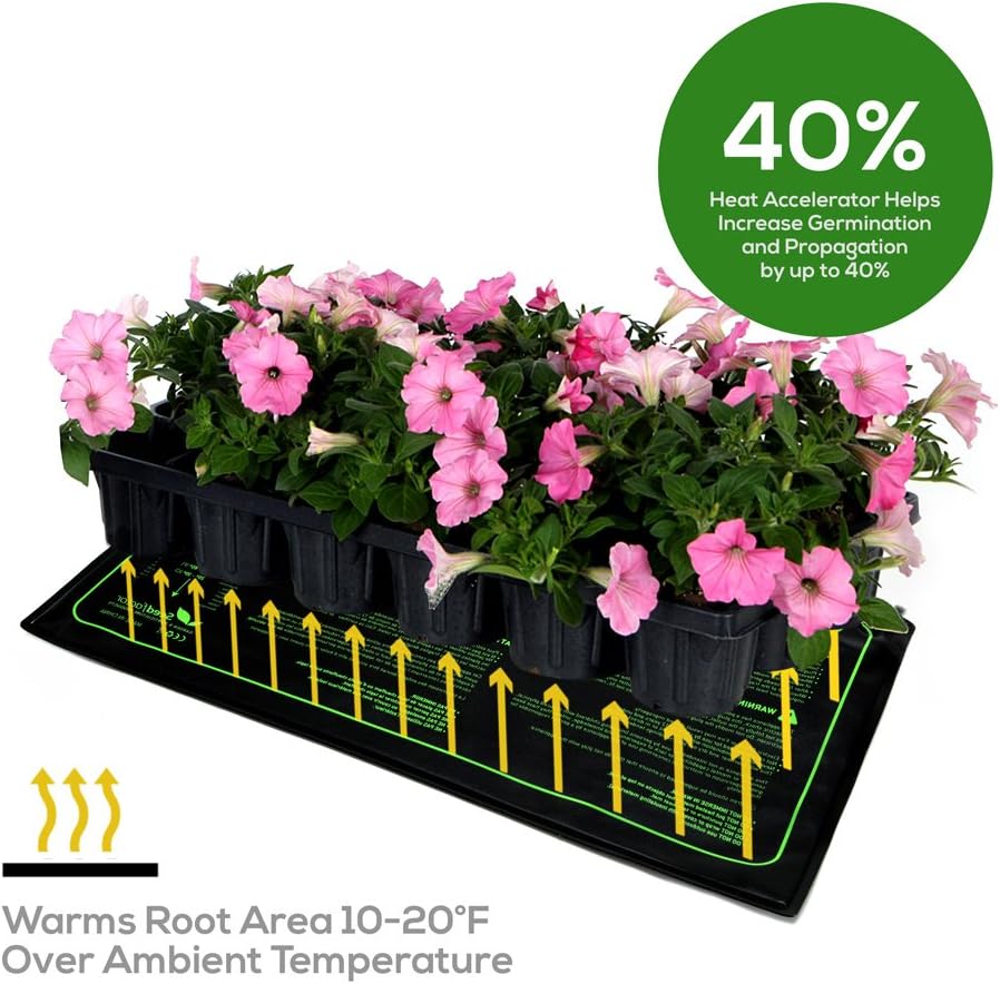 MET Certified Seedling Heat Mat, Seedfactor Waterproof Durable Germination Station Heat Mat, Warm Hydroponic Heating