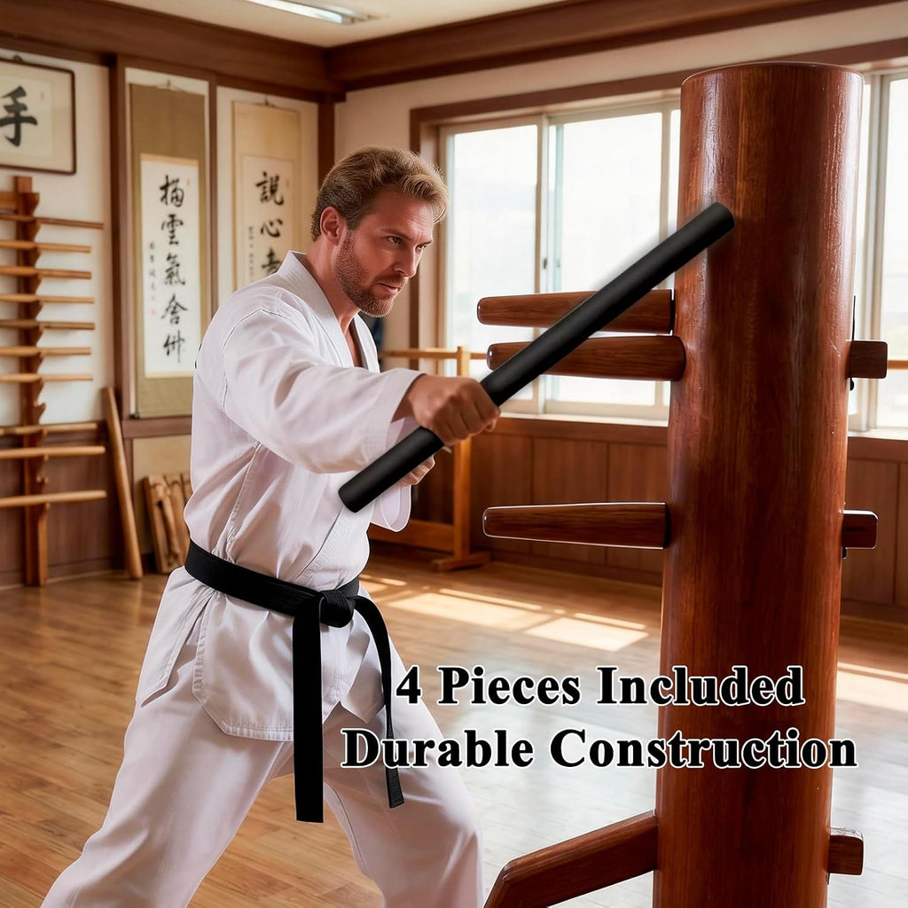 Foam Padded Escrima Sticks Training Set, 4 Pack Lightweight Martial Arts Practice Sticks for Skill Training