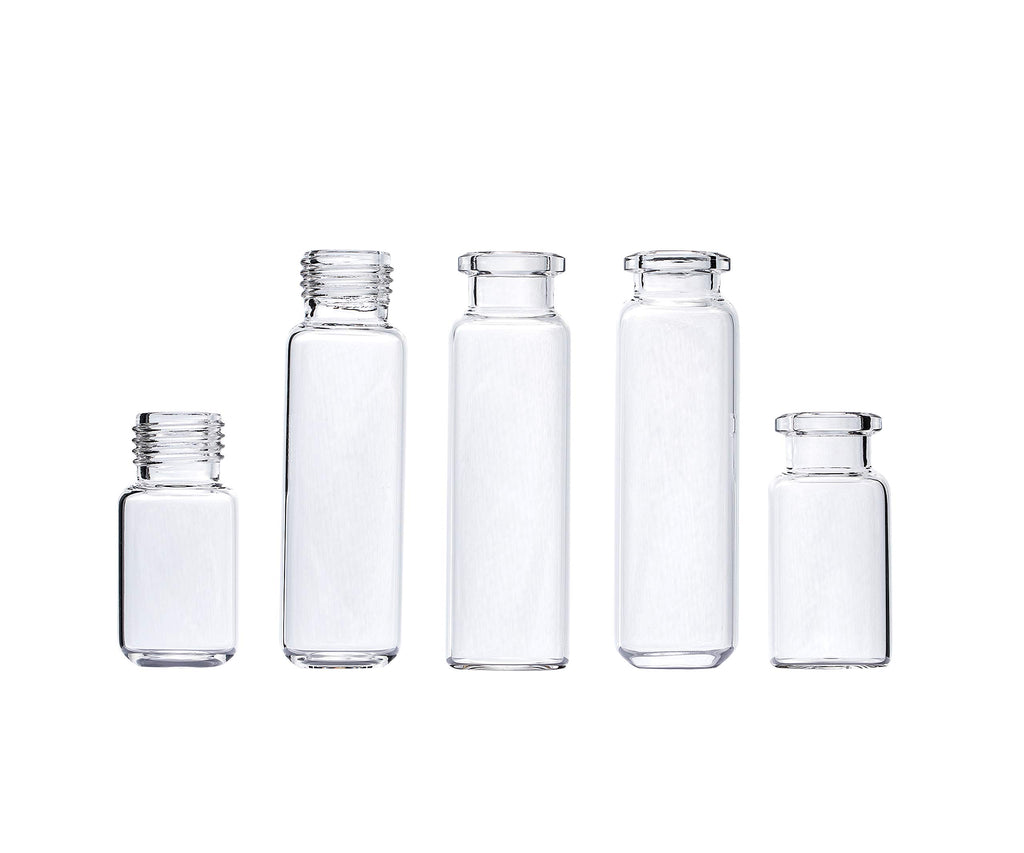 Scientific 20ml Headspace Sample Vial, Clear Glass, 20mm Crimp-top, Rounded Bottom (Pack of 100)