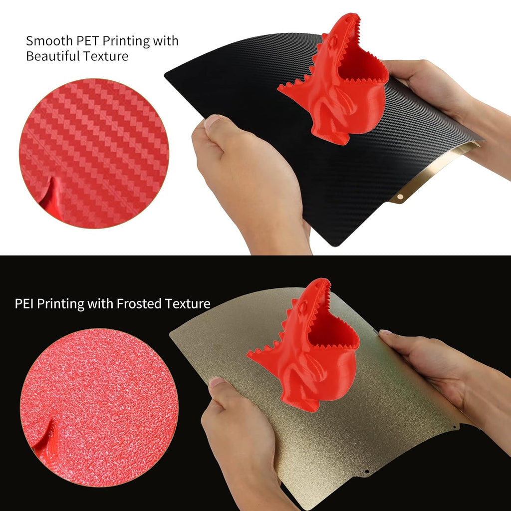 PET+PEI Build Plate 300x300mm Double Sided PET+PEI Print Bed Flexible Spring Steel Sheet for LulzBot TAZ Workhorse