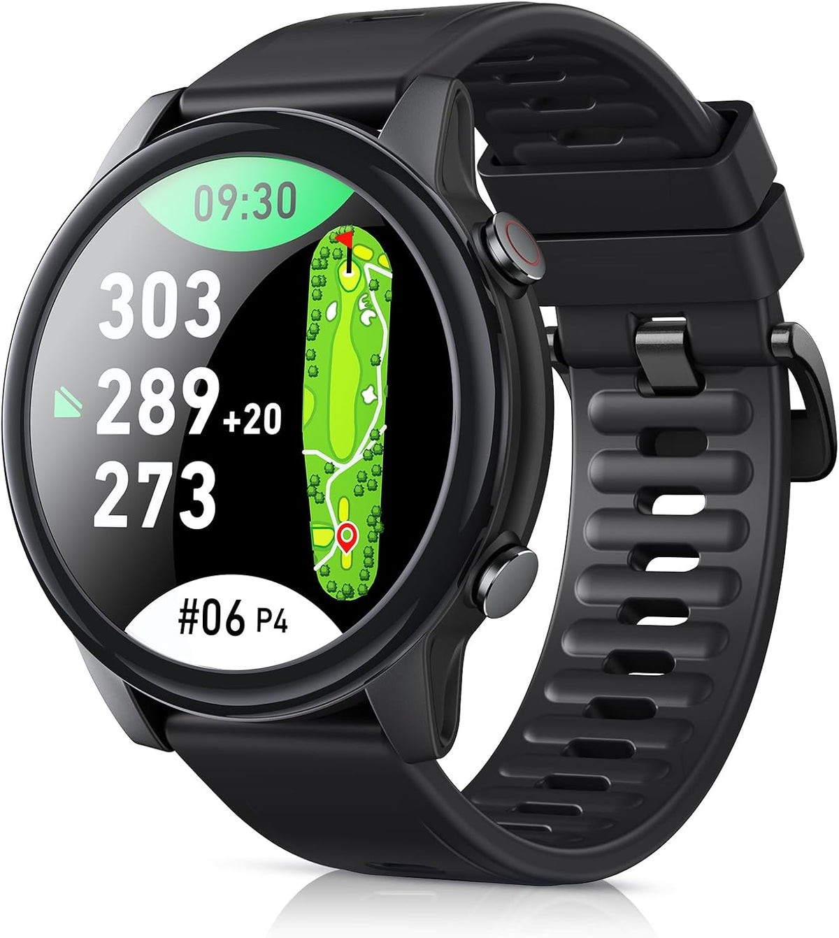 Golf GPS Watch, 1.43" AMOLED Touchscreen Display, Lightweight Golf Watch with 40,000+ Preload Courses, Green View