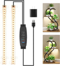 8.6'' Mini LED Grow Light Strips, Full Spectrum 3000K, 52 LED Plant Light with 3/9/12H Timer, 10 Dimmable Levels for