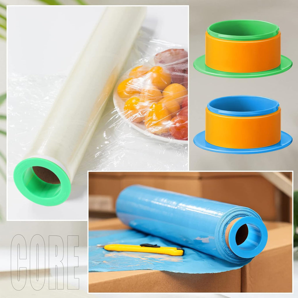 8 Pairs Shrink Wrap Handle Fit 3 Inch Film Core, Plastic Pallet Handles Shrink Dispenser for Moving Stretch Wrap Roll