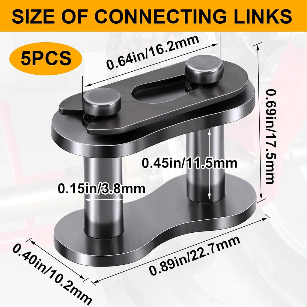 PAGOW 5pcs #40 Roller Chain Connecting Links, Master Connector Link