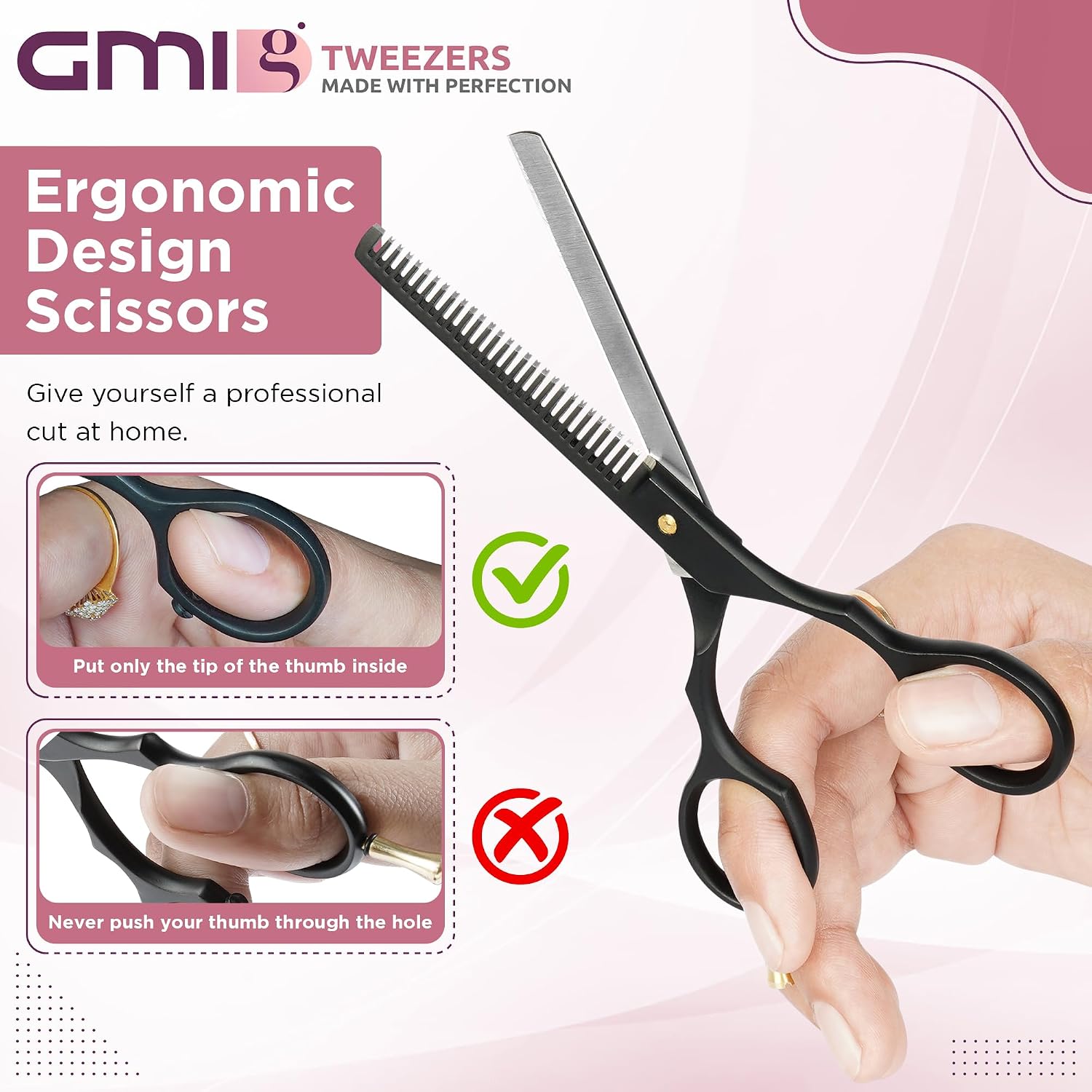 GMI-TWEEZERS-Hair Cutting Scissors for Professionals, and Home Use -Professional Barber Scissors-Hair Scissors for