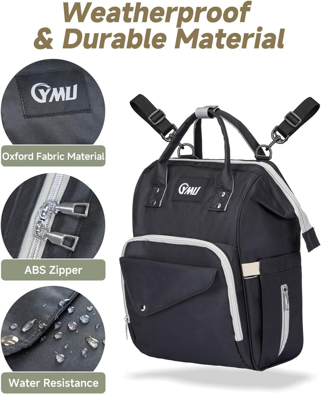 Wheelchair Bag to Hang on Back, Wheelchair Backpack Storage Bag for Adults Seniors, Equipped Cup Holder, Insulation