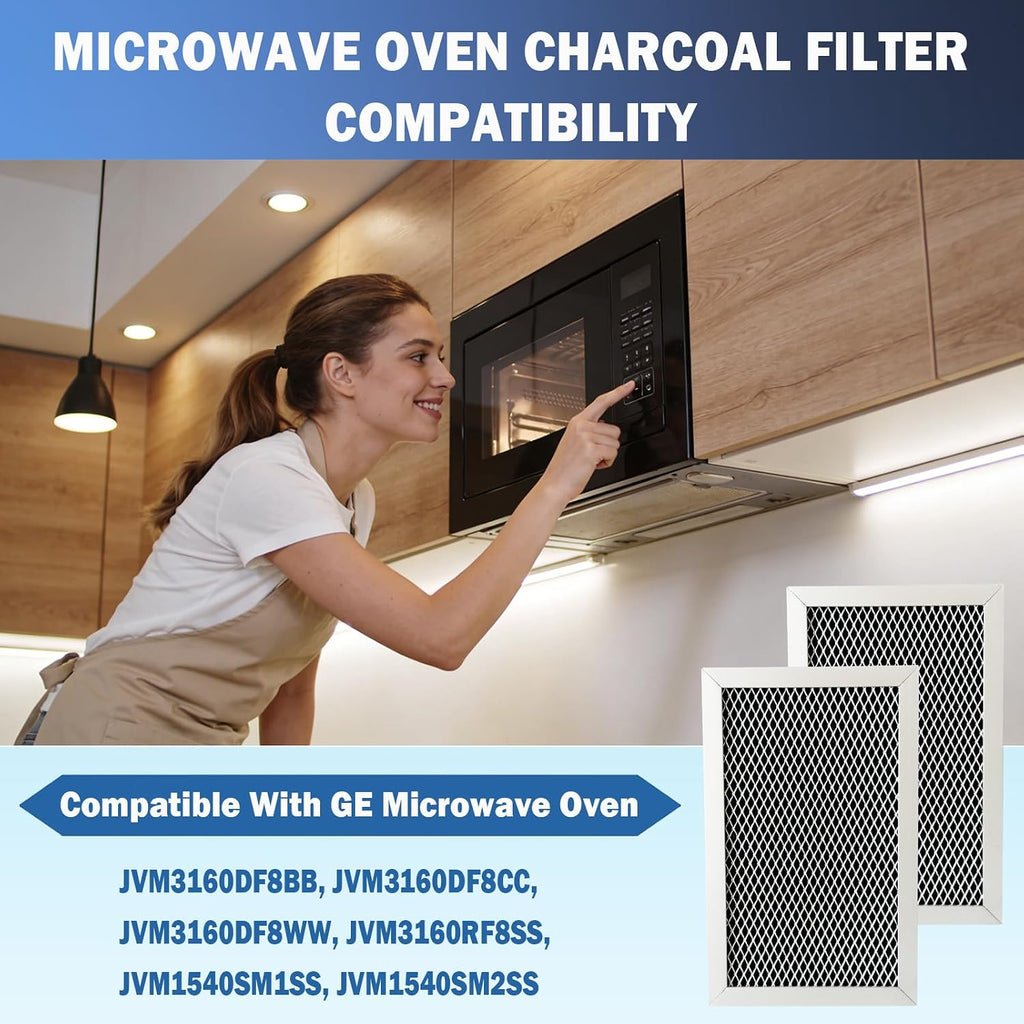 JVM3160RF8SS, JVM3160DF8BB, JVM3160DF8WW Microwave Charcoal Filter for GE