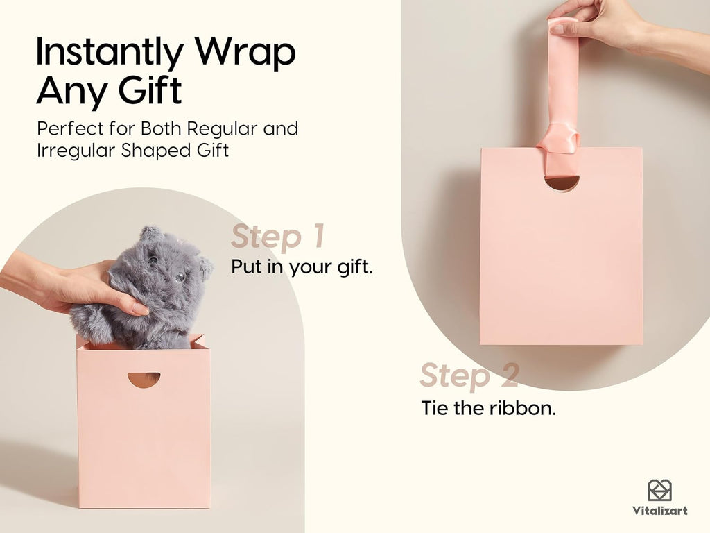 Paper Gift Bags With Ribbon Handles Small Assorted Bulk Pack