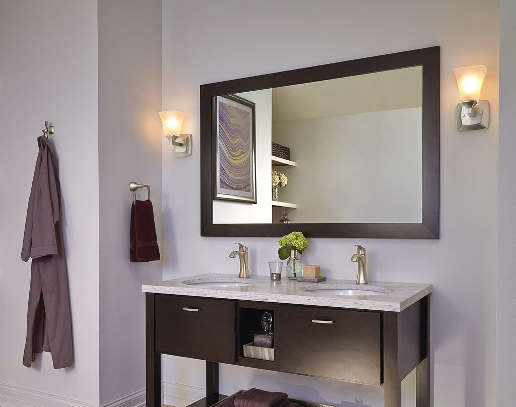 Voss Brushed Nickel Bathroom Double Robe Hook, Wall Mounted Metal Hanger for Towels, YB5103BN