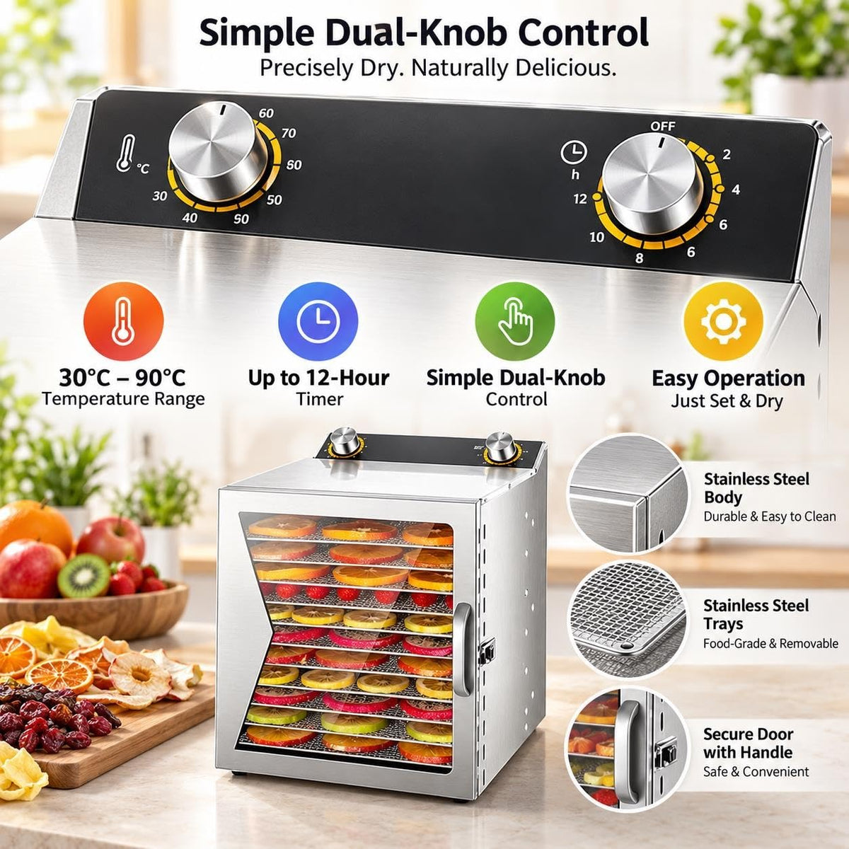 8 Tray Dehydrator, 12 Tray Dehydrator