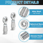 Kozelo 1/2"-20UNF Rod End Bearing Kit, 0.5" Left and Right Hand Thread