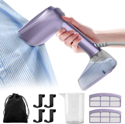 Vacuum Steamer for Clothes, 3500Pa Suction Handheld Clothes Steamer,Equipped with multiple modes，Portable Travel