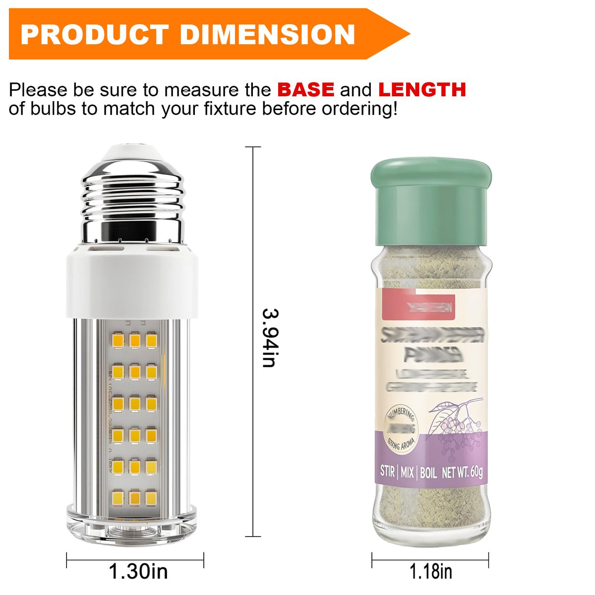 6-Pack 20W LED Corn Light Bulb - 150W Equivalent,3000LM,E26/E27 Base 5000K