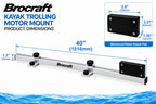 Brocraft Kayak Trolling Motor Mount, Gear Track & Direct Mount Motor Bracket, Marine-Grade Aluminum – for Parallel Tracks