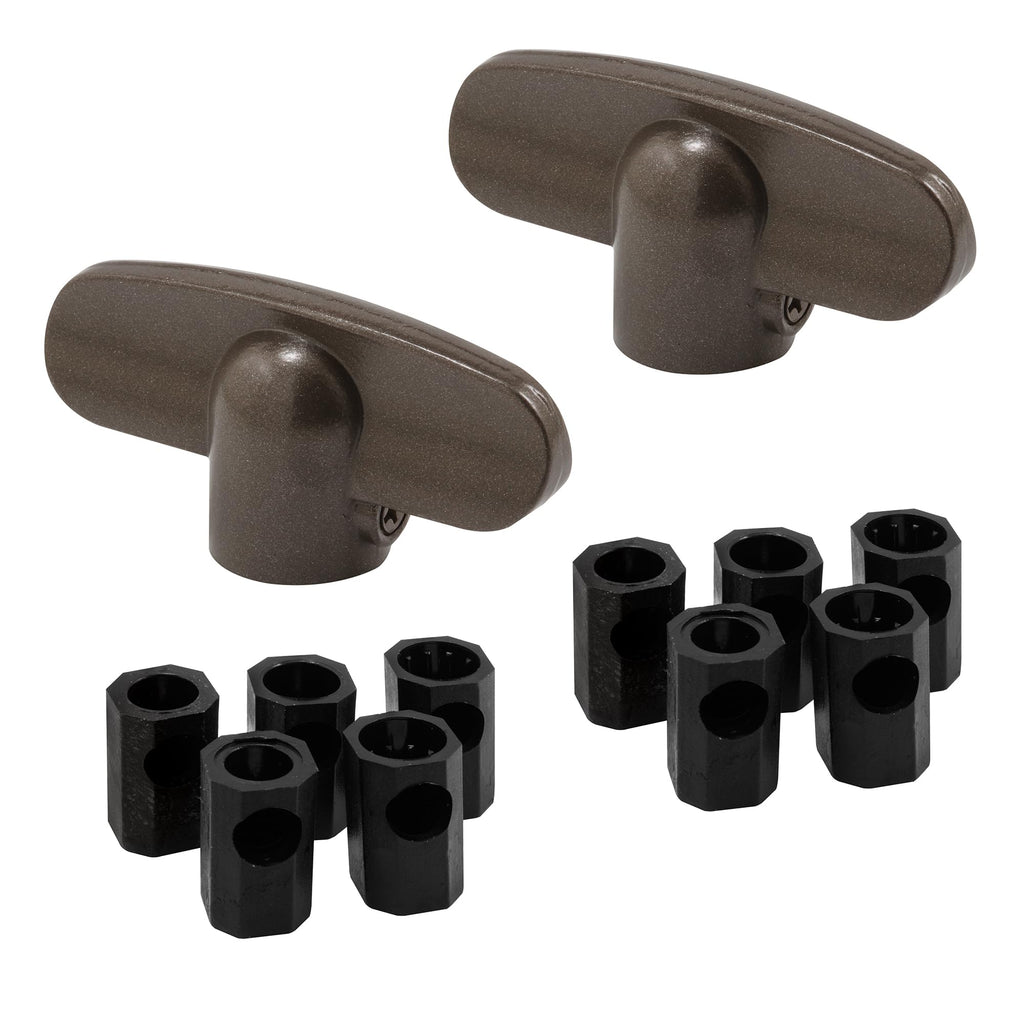 H 3893 Universal, Satin Bronze, Tee-Crank Casement Window Handle (2 Pack)