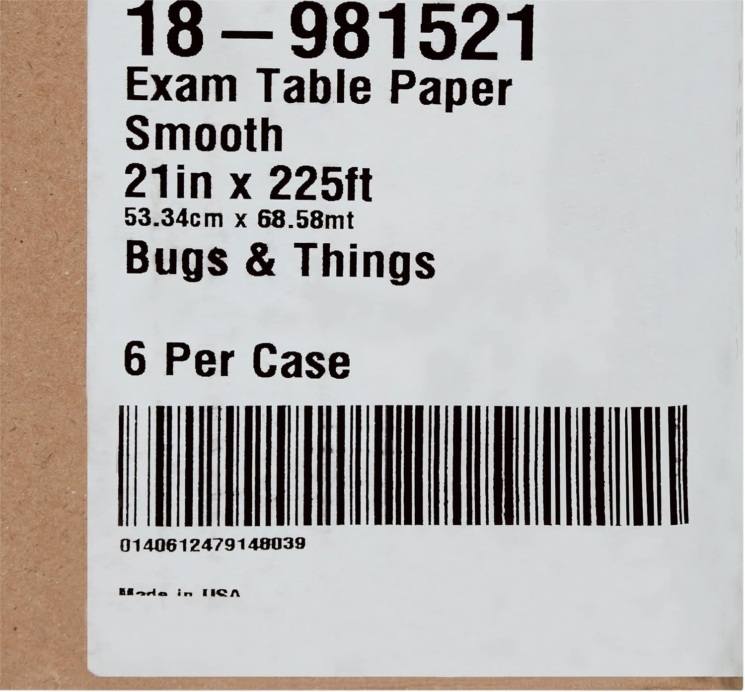 Exam Table Paper, Barrier Protection, White, 21 in x 225 ft, 6 ct | Smooth Pediatric Table Paper