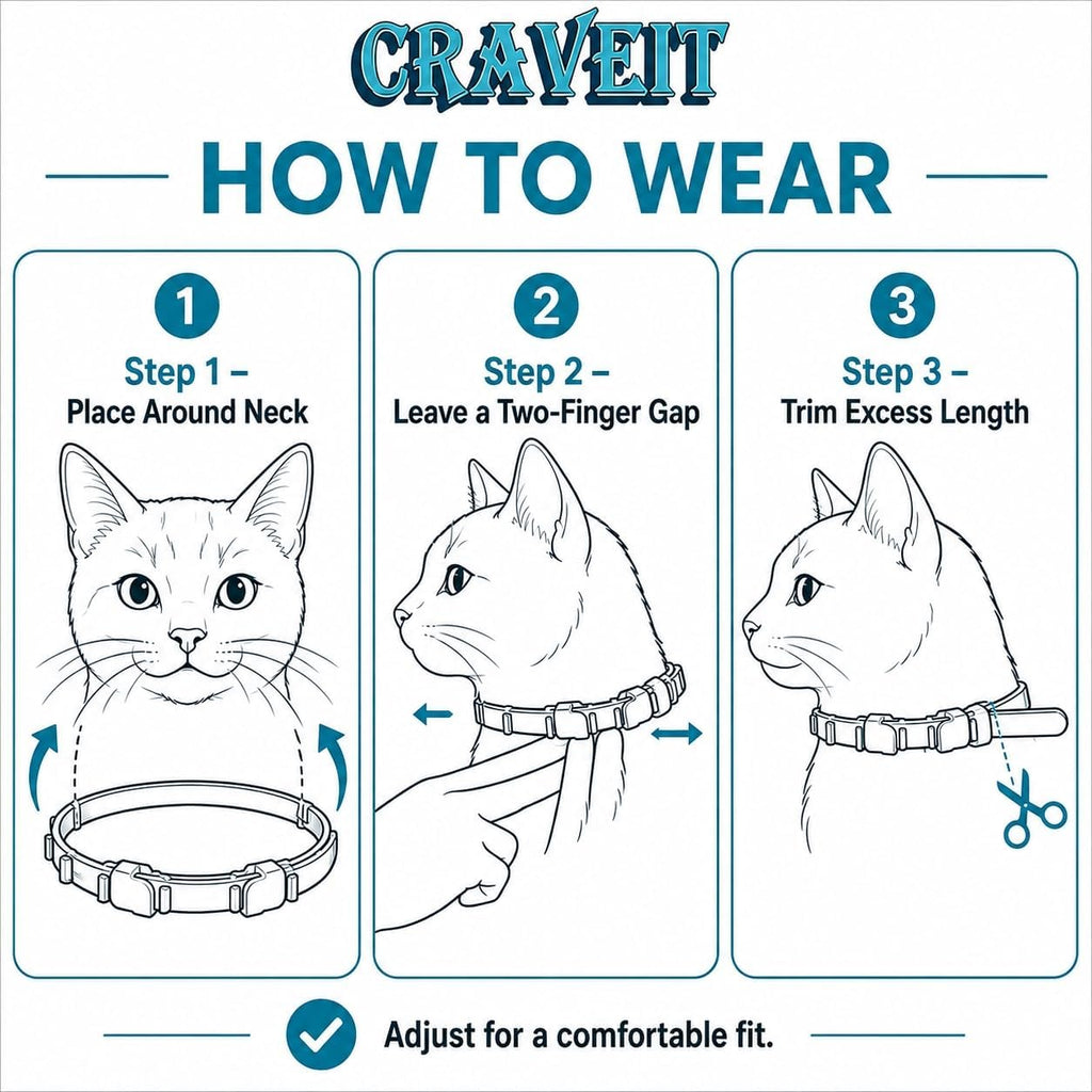 Natural Flea and Tick Collar for Cats, 4 Pack