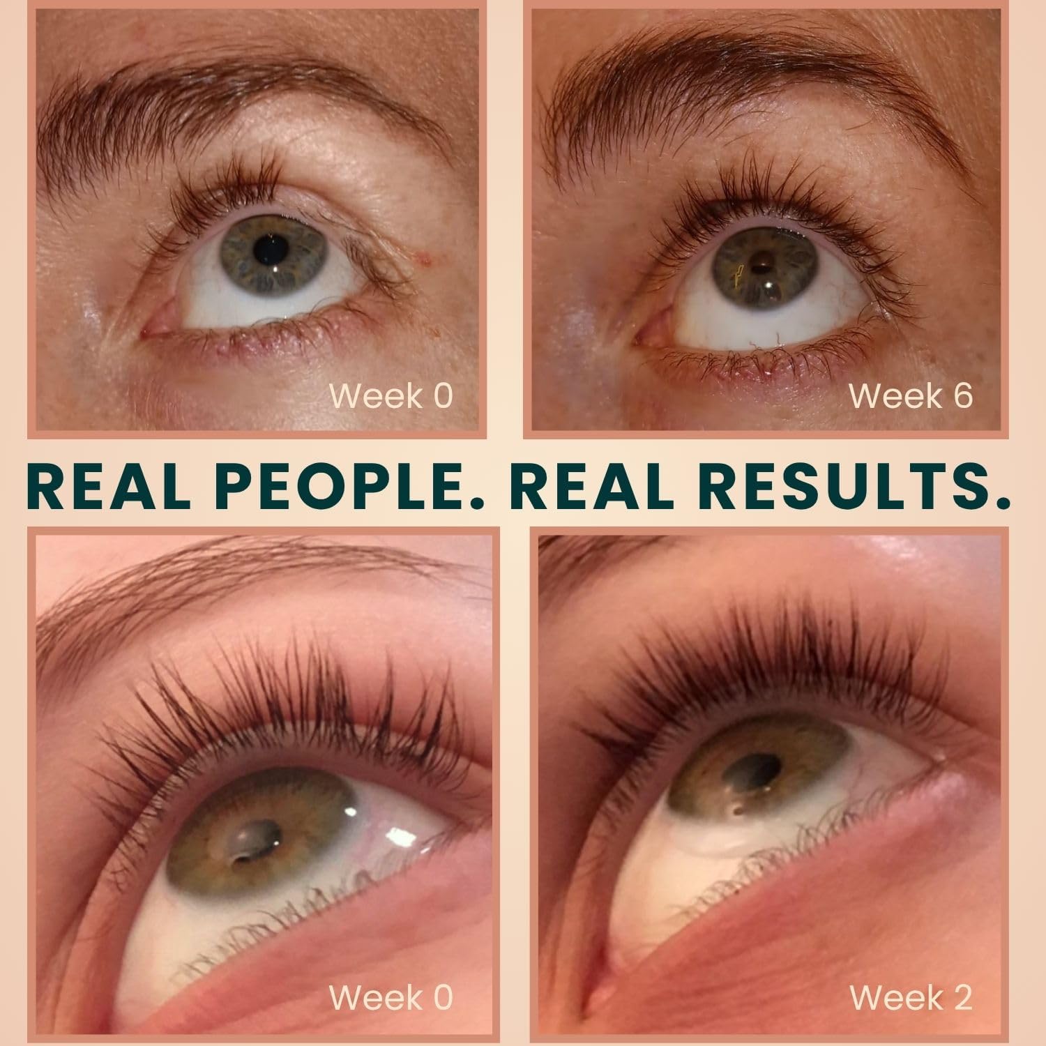 Organic Castor Oil Eyelash Growth Serum, Eyebrow Lash Serum for Hair Growth | 2oz Glass Bottle + Ready-to-Use Filled