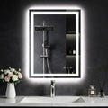 24"x 32" LED Bathroom Mirror with Lights, Smart Anti-Fog Wall Vanity Mirror | Backlit & Front Lit, Dimmable, 3 Color