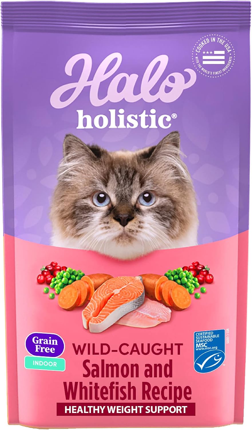 Holistic Indoor Dry Cat Food, Wild-Caught Salmon & Whitefish, 6 lb