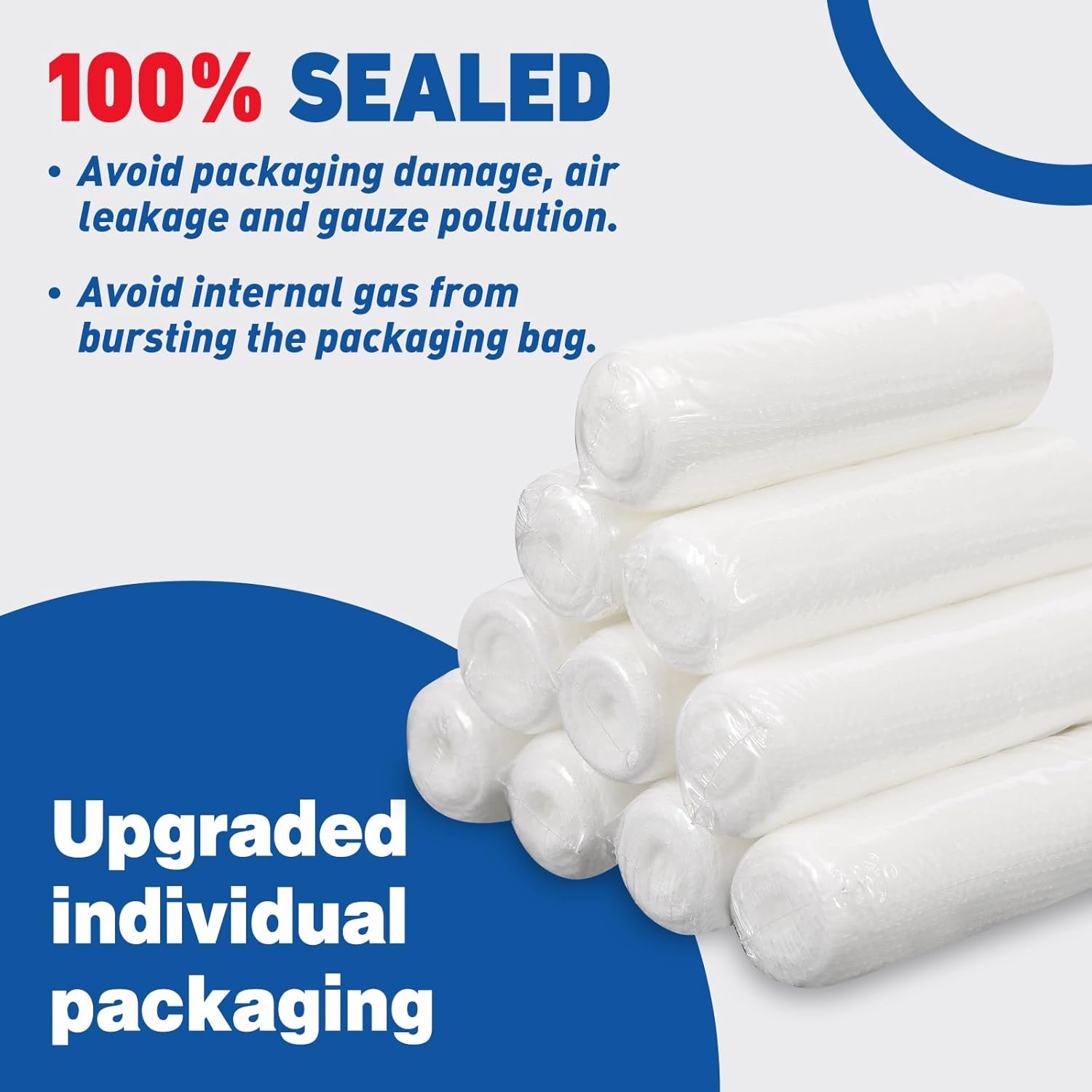 25 Pack Gauze Rolls Bandages, 3 in x 4.1 Yards, Premium Medical Supplies & First Aid Supplies, Bandage Wrap Vet Wrap