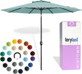 10-Year-No-Fade 9 Ft Patio Umbrella with Terylast Fabric, Auto-Tilt Aluminum Frame and 8 Reinforced Ribs for Deck